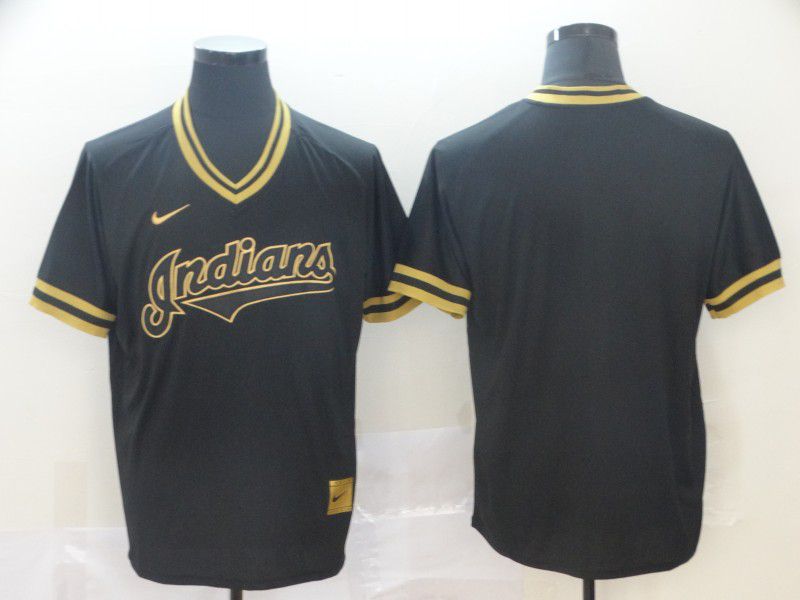 Men Cleveland Indians Blank Black gold Game Nike 2022 MLB Jersey->cleveland indians->MLB Jersey